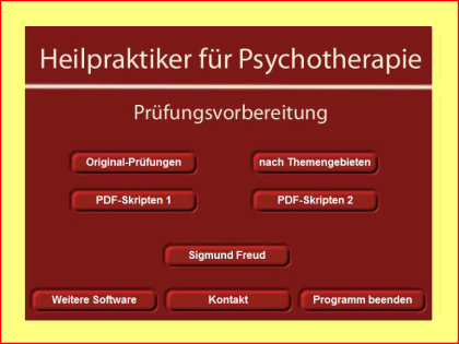 Heilpraktiker Prüfungsfragen Psychotherapie - Software Prüfungstraining